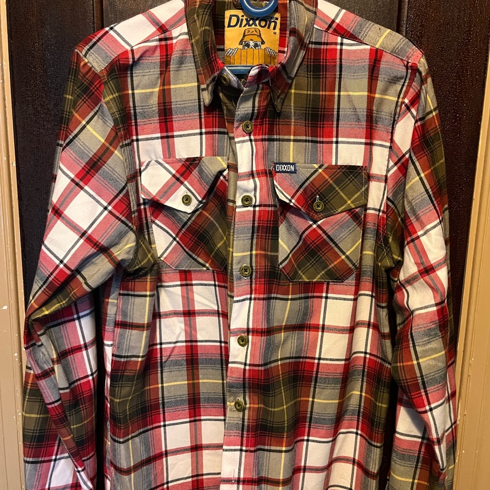 DIXXON BORLAND Men's Multicolor Plaid Button Down Shirt